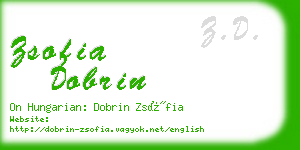 zsofia dobrin business card